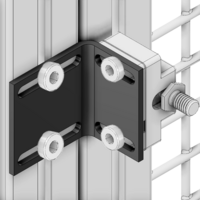 52-102-3 MODULAR SOLUTIONS ZINC PLATED BRACKET 30 SERIES BALL CATCH ANGLE W/HARDWARE